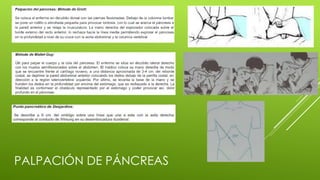 PALPACIÓN DE PÁNCREAS
 