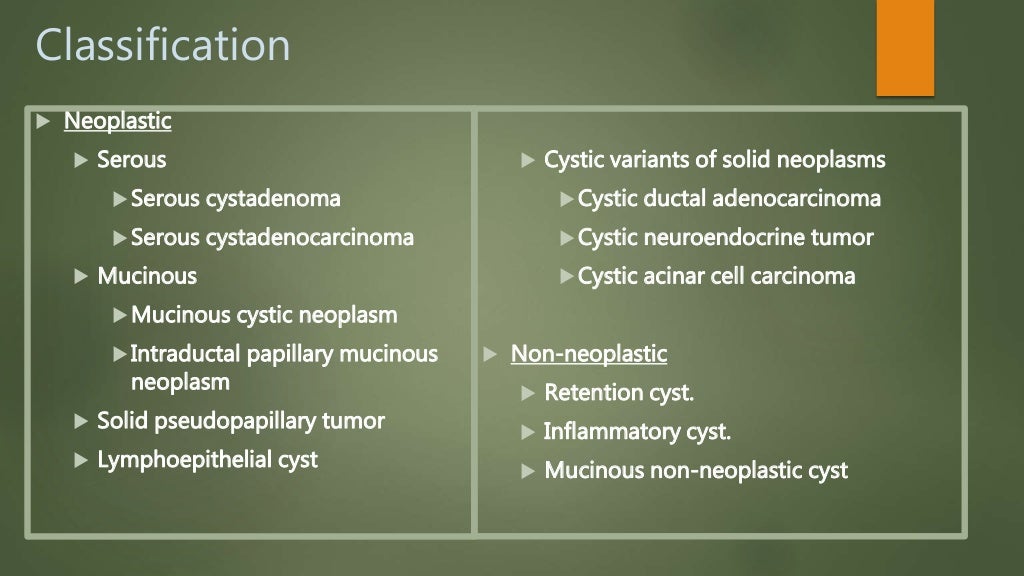 Pancreatic cystic neoplasm Definition, Classification, Diagnosis and…