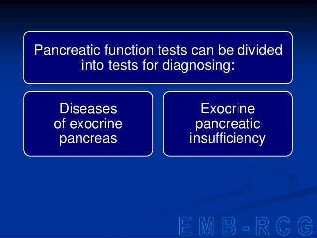 Pancreatic function tests