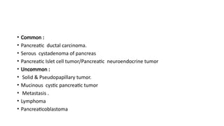 Comprehensive Imaging and Diagnosis of Solid Pancreatic Lesions | PPTX