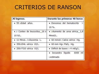 Pancreatitis aguda | PPTX