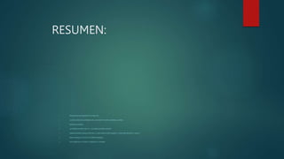 RESUMEN:
1. DIAGNOSTICO DE PANCREATITIS SE BASA EN ..
2. CLASIFICACIÓN DE LA SEVERIDAD DE LA PANCREATITIS LEVE, MODERADA, SEVERA
3. SIGNOS DE ALARMAS..
4. LAS COMPLICACIONES SON FO Y LAS COMPLICACIONES LOCALES
5. COMPLICACIONES LOCALES ANTES DE LA 4 SEM (COLECCIONES LIQUIDAS Y COLECCIÓN NECROTICA AGUDA )
6. PARA VALORAR LA FO ESTA EL SCORE DE MARSHALL
7. TAC SE REALIZA AL 5TO DIA Y LUEGO EN LA 4 SEMANA
 