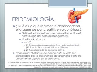 PANCREATITIS CRONICA: CASO CLINICO Y EVIDENCIA 2013  Slide 35