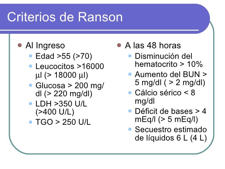 Criterios De Ranson Pancreatitis – LJPRRC