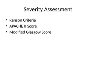 Modified Randon Score pancreatitis_presentation.pptx on pancreatitis | PPTX