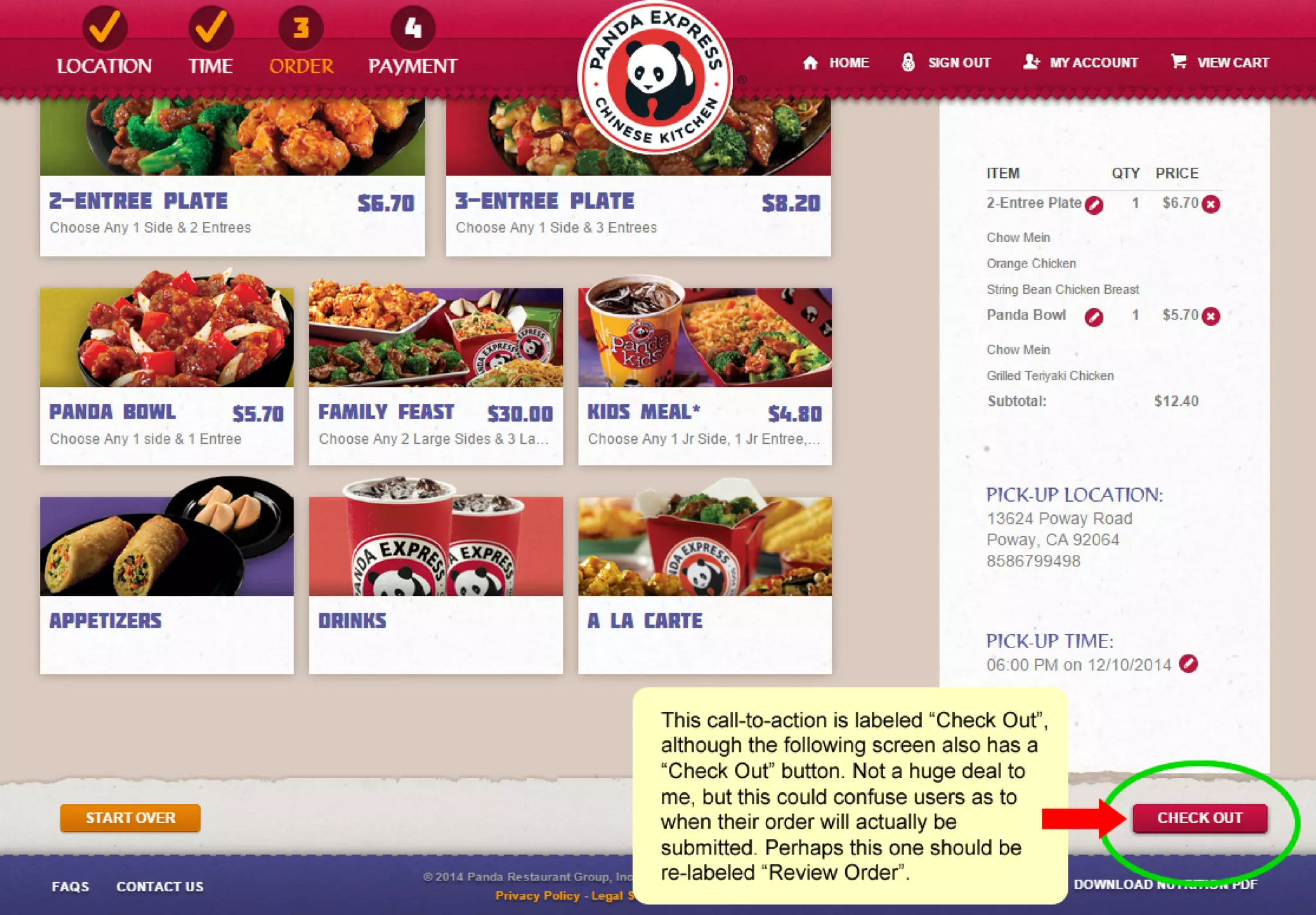 UX Case Study: Panda Express Online Ordering | PDF