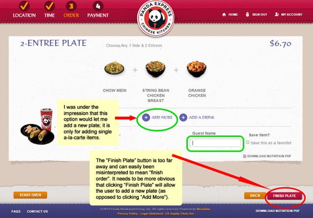 UX Case Study: Panda Express Online Ordering | PDF | Grocery Shopping ...