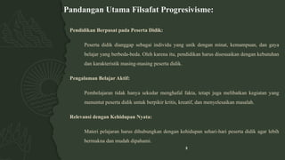 PANDANGAN FILSAFAT PROGRESIVISME DAN FILSAFAT ESENSIALISME.pptx