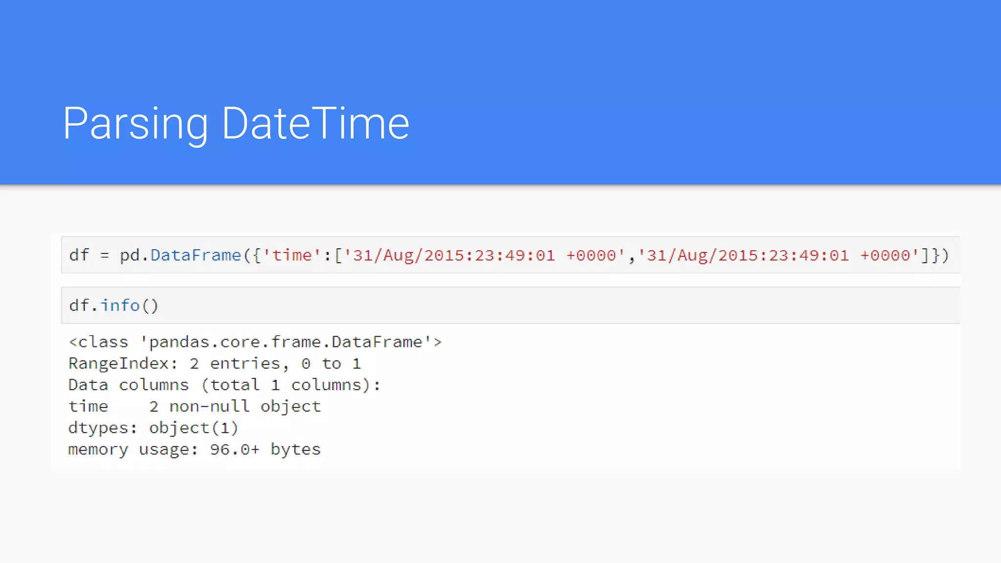 Parsing DateTime
 