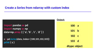 Python Pandas Data Analysis & Data Science Notes PPT | PPTX