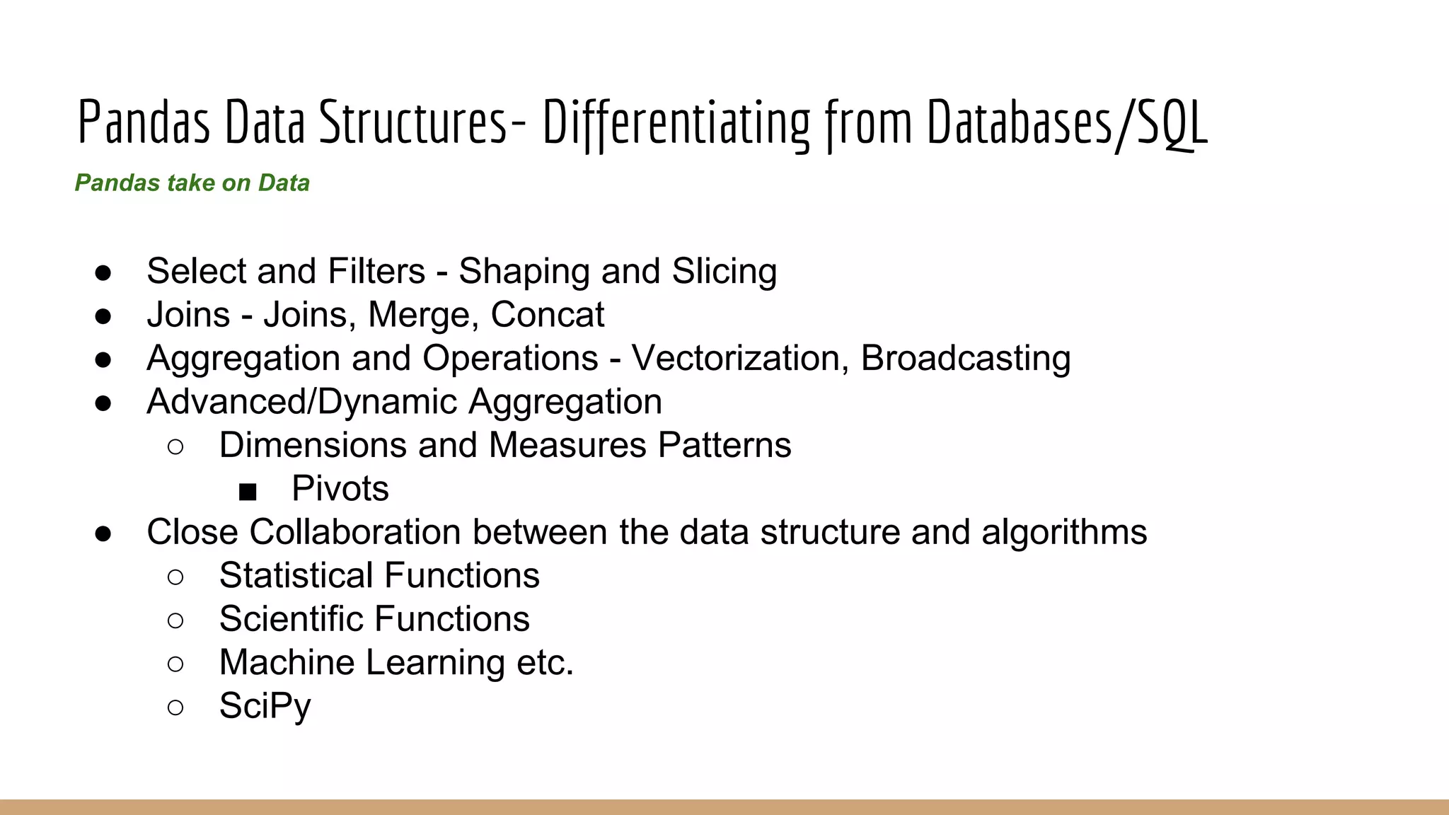Pandas data transformational data structure patterns and challenges ...