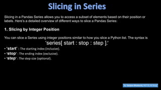Slice Data Comprehensive Guide to Python Pandas Series for Data Analysis | PDF