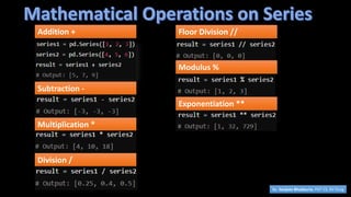 Comprehensive Guide to Python Pandas Series for Data Analysis | PDF