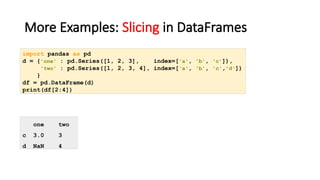 Slice Data pandas introduction and uses in data science | PPTX