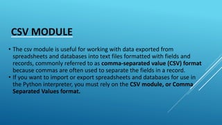 Pandas csv | PPTX