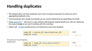 Pandas Data Frame data analytics python | PPTX