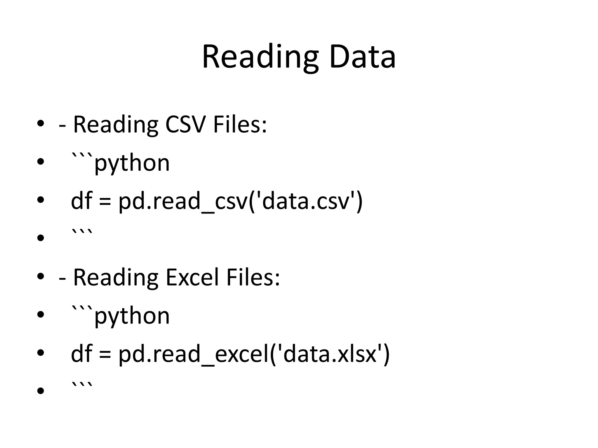 Detailed explanation about python pandas library | PPT
