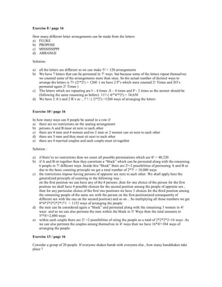 Permutation and combination | PDF