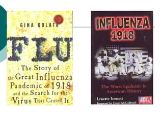 Spanish influenza-what and why?
E.E. Tasker, D.O.
J.A.O.A. 1919 Volume 19
Insurance companies 13% deaths due to
influenza ...