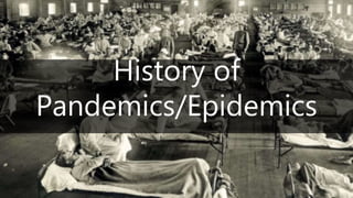 History of
Pandemics/Epidemics
 