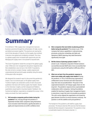 Supply Chain Progress in the Pandemic | PDF