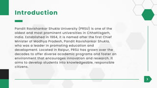 Pandit Ravishankar Shukla University pdf Pandit Ravishankar Shukla University pdf