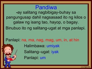 pandiwa salitang pangungusap