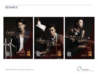 UPFRONT CREDENTIALS | PANDORA | 29th MAY 2013
DEWAR’S
 