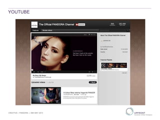YOUTUBE
CREATIVE | PANDORA | 29th MAY 2013
 