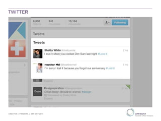 TWITTER
CREATIVE | PANDORA | 29th MAY 2013
 
