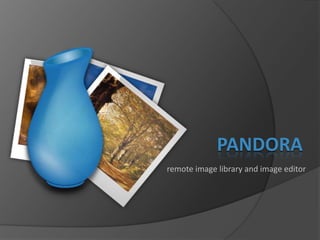 Pandora remote image library and image editor 