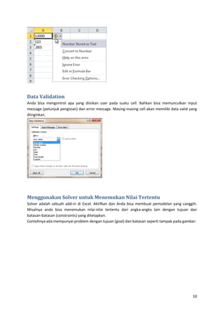 Panduan, tips, dan teknik penting excel untuk akuntan | PDF