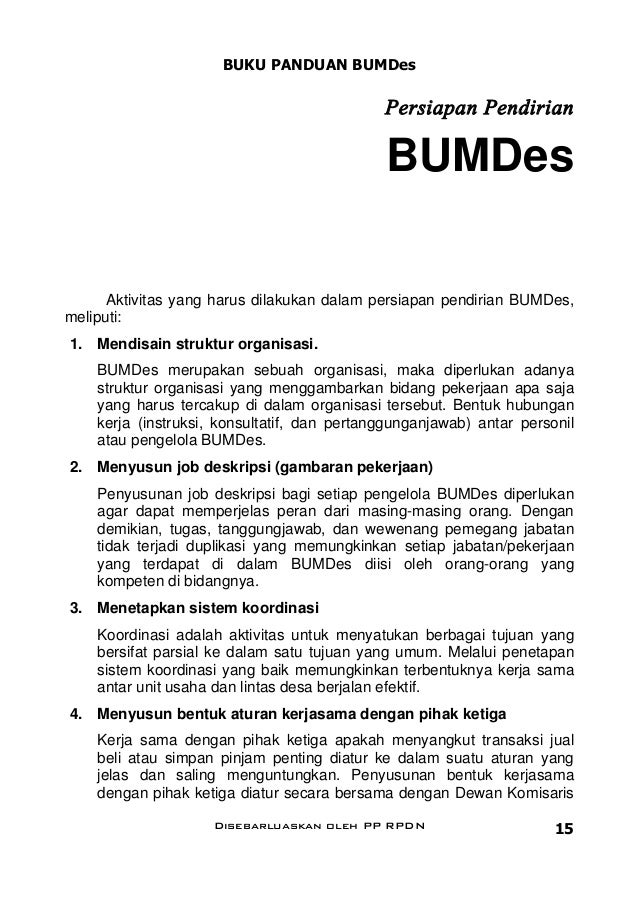 Contoh Proposal Penyertaan Modal Bumdes Sketsa