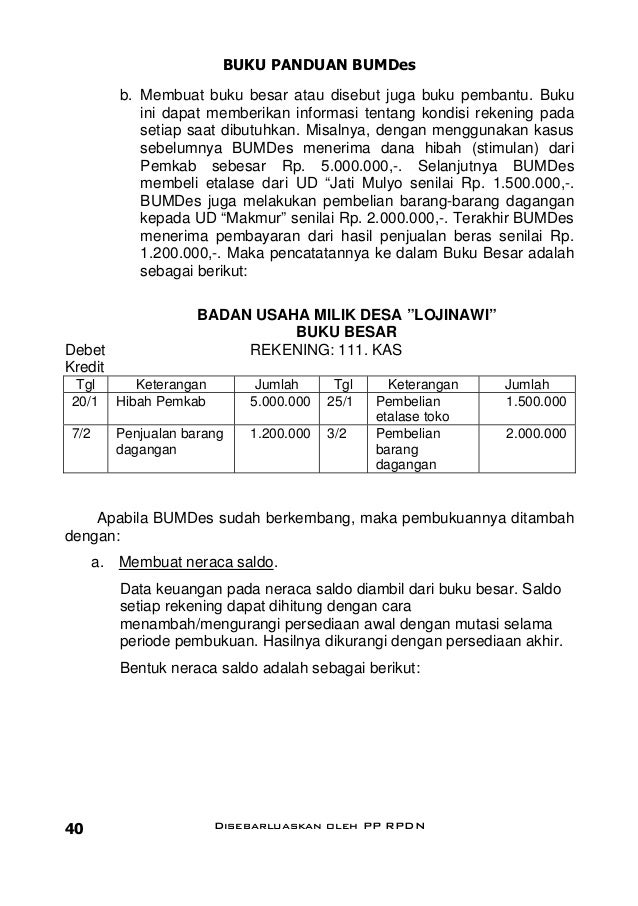 Contoh Laporan Keuangan Bumdes - SuratMenyurat.net