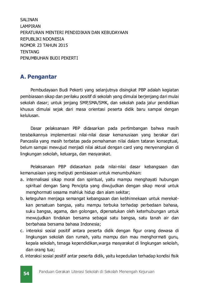 Panduan Gerakan Literasi SMK