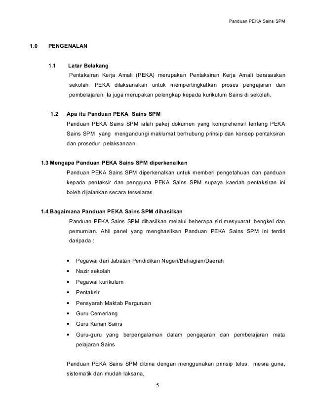 Panduan Peka Sains 1511