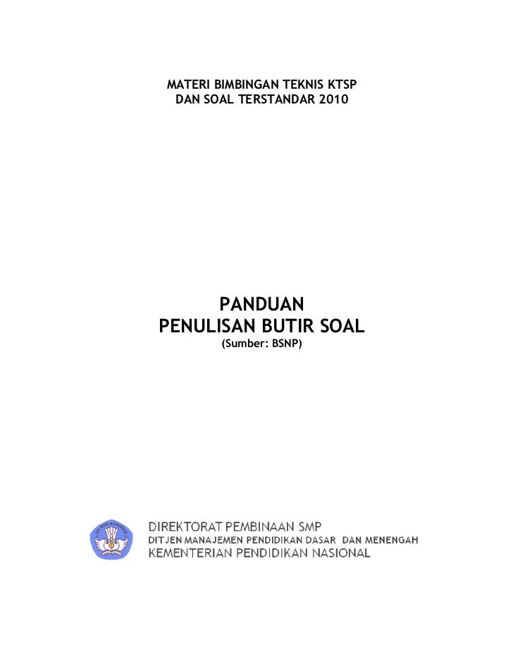 Panduan Penulisan Butir Soal