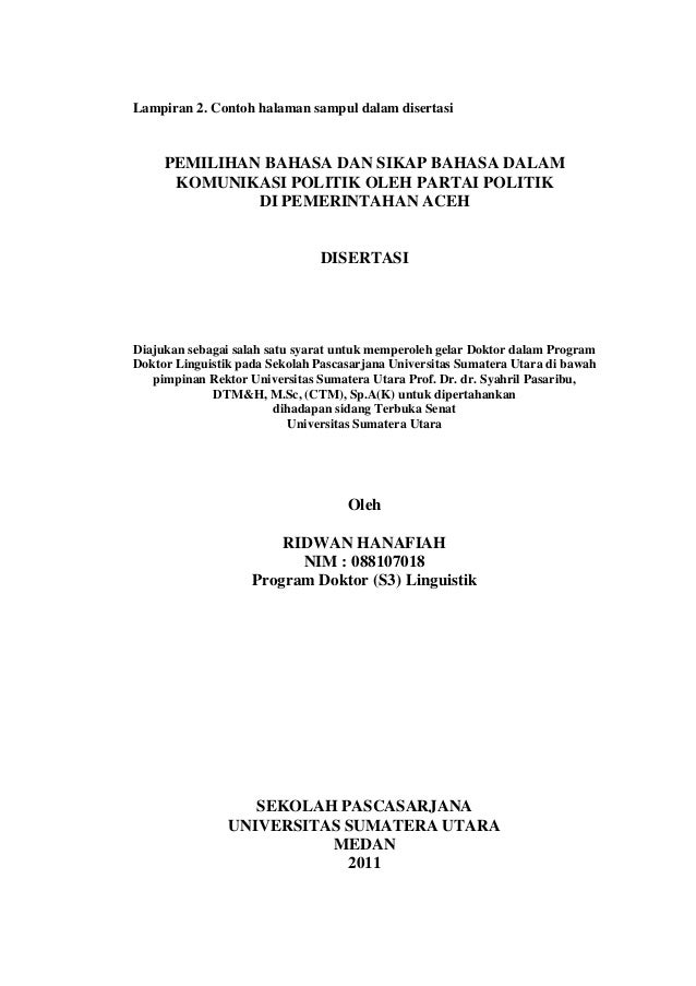 Panduan Penulisan Tesis Dan Disertasi