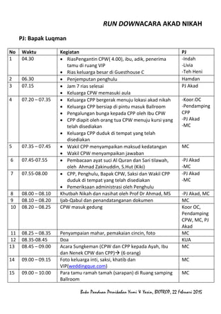 Rundown Acara Di Excel Rundown Acara Di Excel