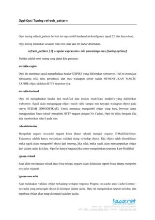 Panduan refresh-pattern-libre | PDF