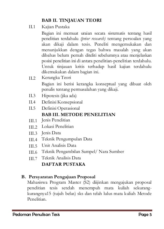 Panduan tesis MIP UMY