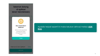4
Apabila terjadi seperti ini maka lakukan aktivasi melalui ASIK
Web
 