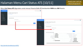 Cari Status Form.pdf panduan_ats.pdf juknis anak tidak sekolah | PDF