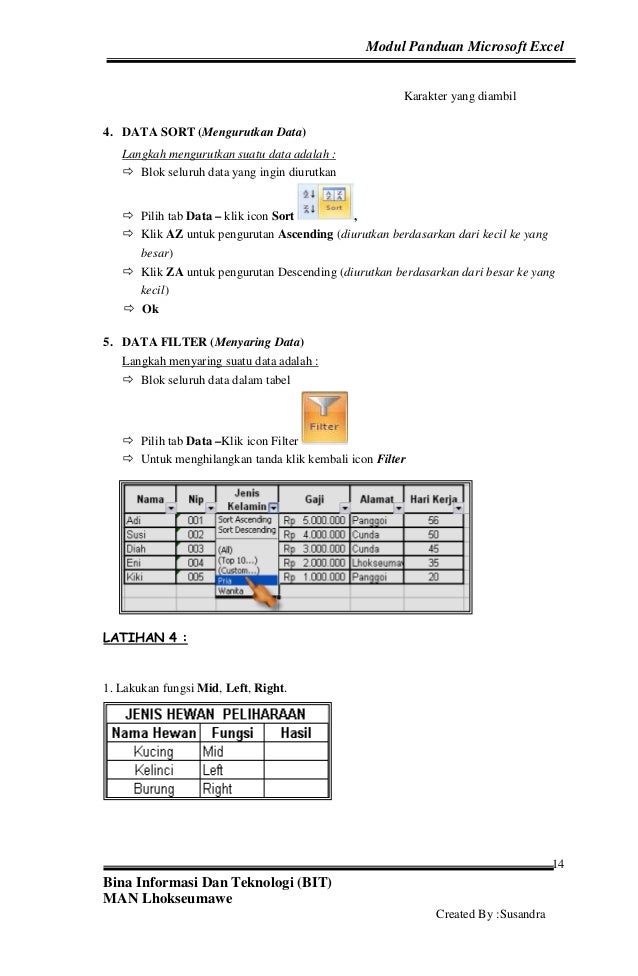 panduan excel 2010