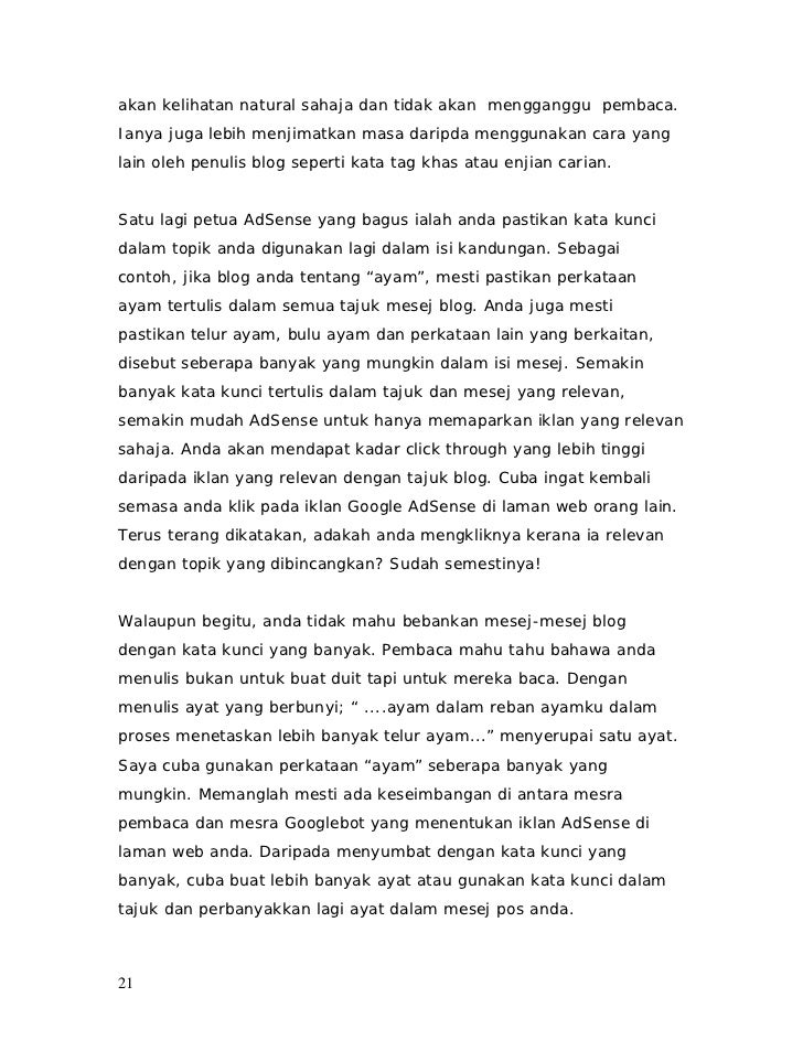 Panduan Blogger Adsense