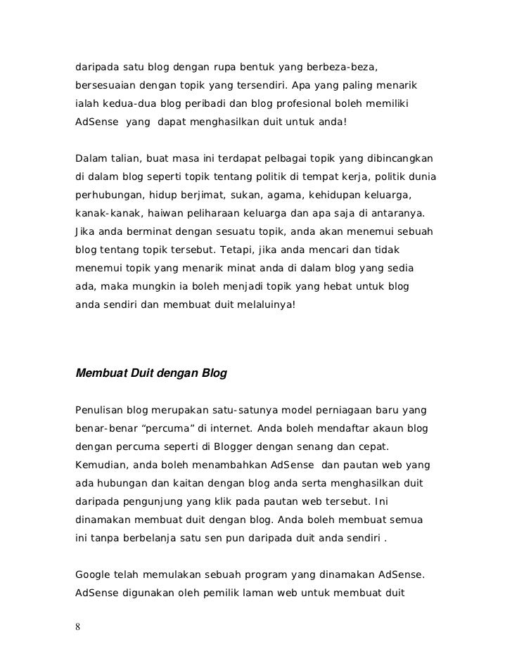 Panduan Blogger Adsense