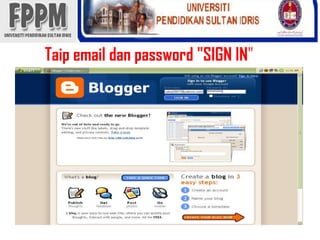 Taip email dan password "SIGN IN"