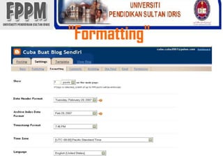 "Formatting" 