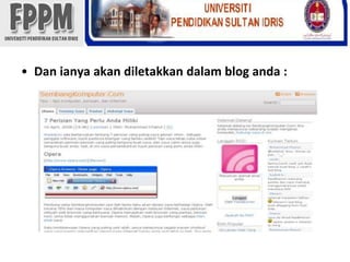 Dan ianyaakandiletakkandalam blog anda :