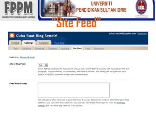 “Site Feed" 